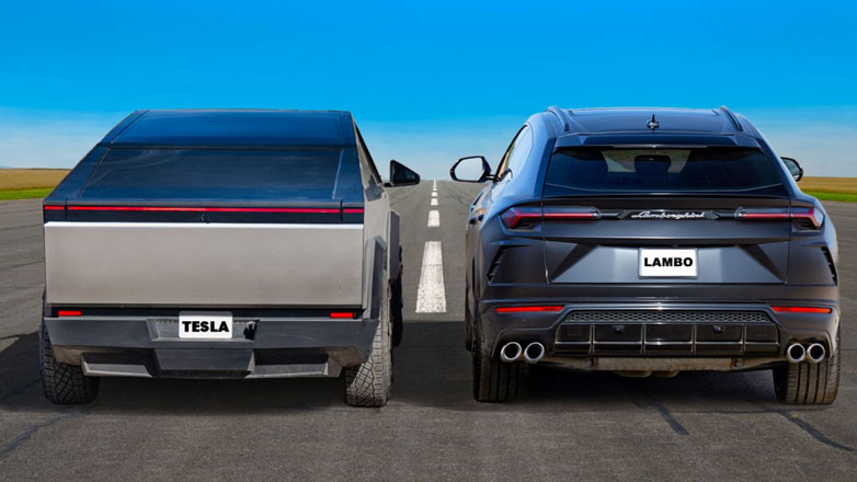 Κάποιος να σταματήσει το Cybertruck της Tesla – Μετά τη 911 και το Hummer EV, τώρα τα βάζει με τη Lamborghini Urus