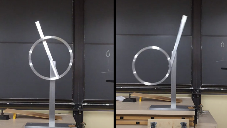 Ένα διπλό εκκρεμές που απεικονίζει τη θεωρία του Χάους