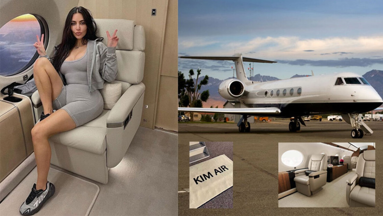 Kim Air: Μέσα στο ιδιωτικό τζετ της Kim Kardashian αξίας 150 εκατ. δολαρίων με τα καθίσματα από κασμίρ