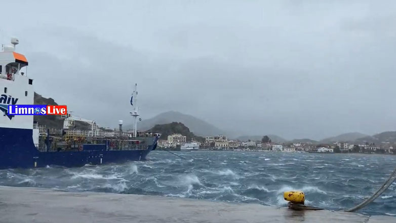 Θυελλώδεις βοριάδες χτυπούν τη Λήμνο