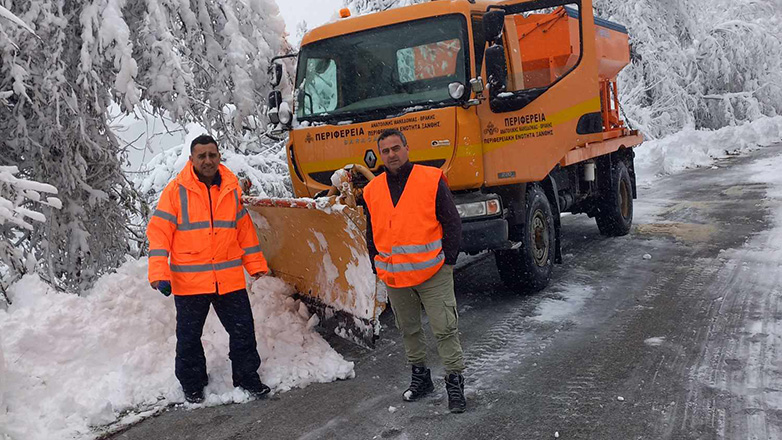 Χιόνια στην ορεινή Ξάνθη
