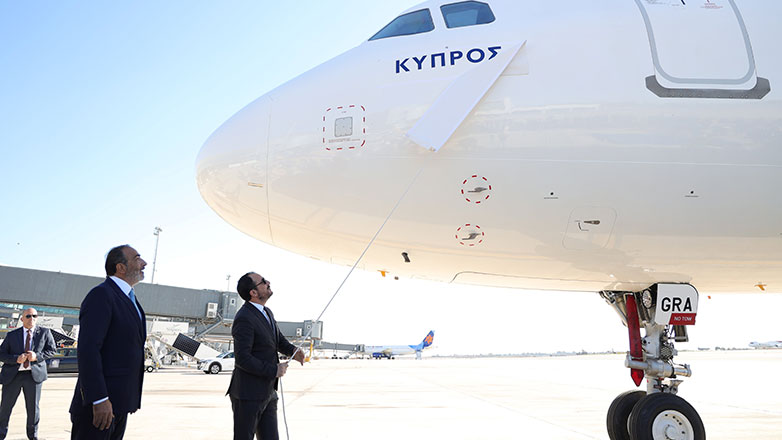 SKY express: Το πρώτο AIRBUS A321neo ονοματοδοτήθηκε στη Λάρνακα από τον Πρόεδρο της Κυπριακής Δημοκρατίας