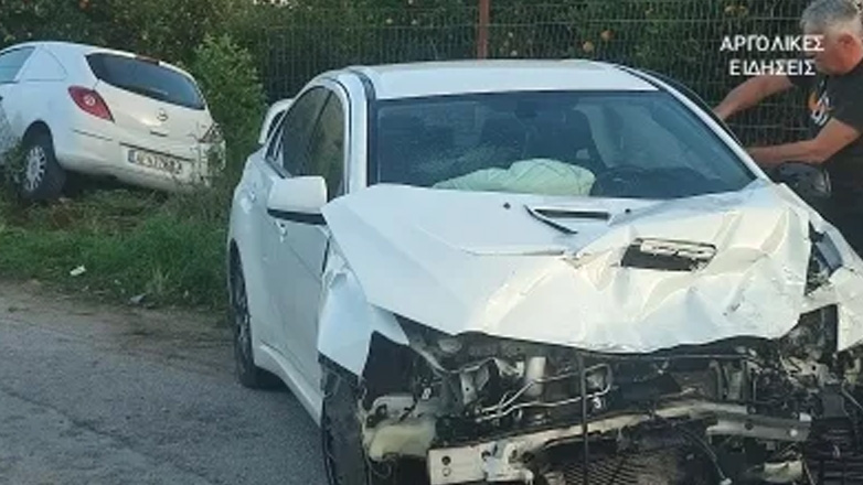 Αργολίδα: Σοβαρό τροχαίο με δύο τραυματίες στην Τίρυνθα