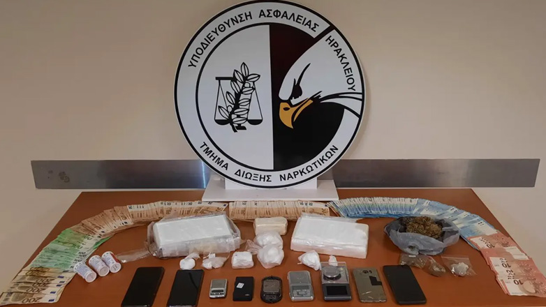 Ηράκλειο: Τρεις συλλήψεις για περισσότερα από 2,5 κιλά κοκαΐνης