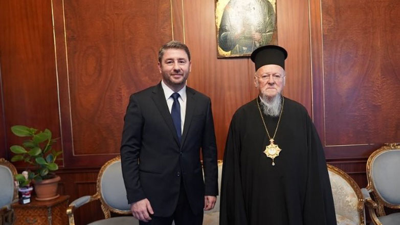 Τον Οικουμενικό Πατριάρχη Βαρθολομαίο συνάντησε ο Νίκος Ανδρουλάκης στο Φανάρι