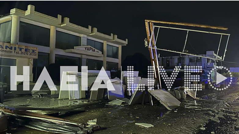 Πύργος: Μεγάλες ζημιές από την κακοκαιρία – Βομβαρδισμένο τοπίο θυμίζει η οδός Αλφειού