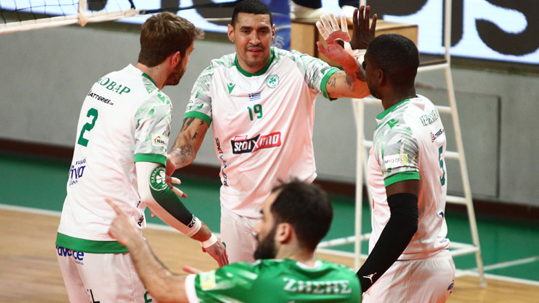 Volley League: Πέρασε πρώτος ο Παναθηναϊκός, 3-0 τον Μίλωνα