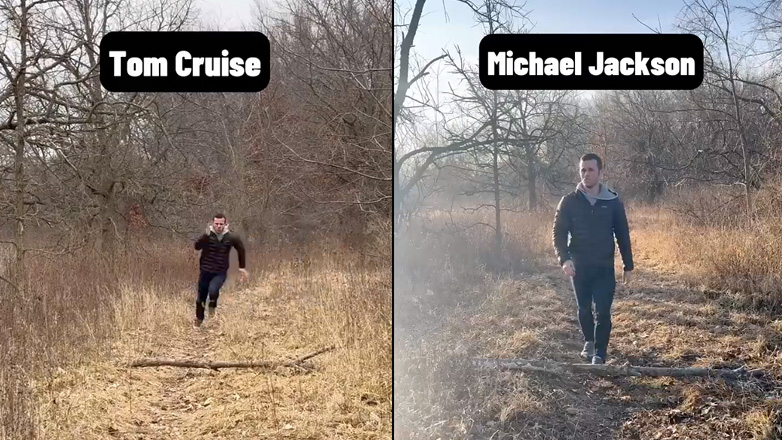 Κωμικός μιμείται ηθοποιούς που σκοντάφτουν