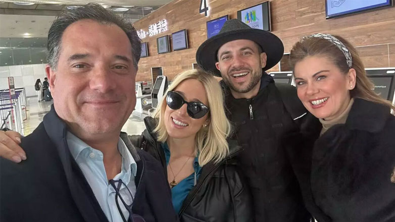 Ευγενία Μανωλίδου – Άδωνις Γεωργιάδης: Η συνάντηση με την Καλομοίρα και τον σύζυγό της στο Παρίσι