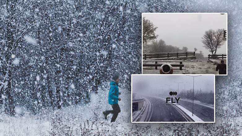 Χιονίζει στην Πελοπόννησο και στην Εύβοια