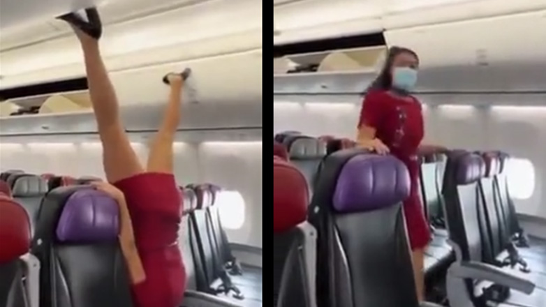 Μια ταλαντούχα αεροσυνοδός