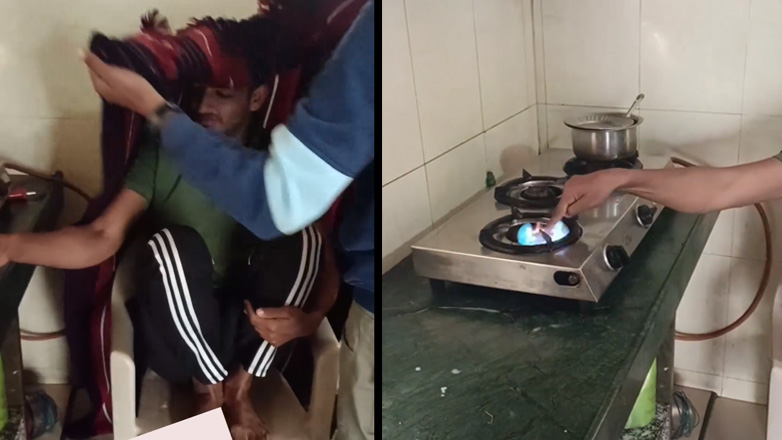 Άναψαν μάτι υγραερίου με μια κουβέρτα