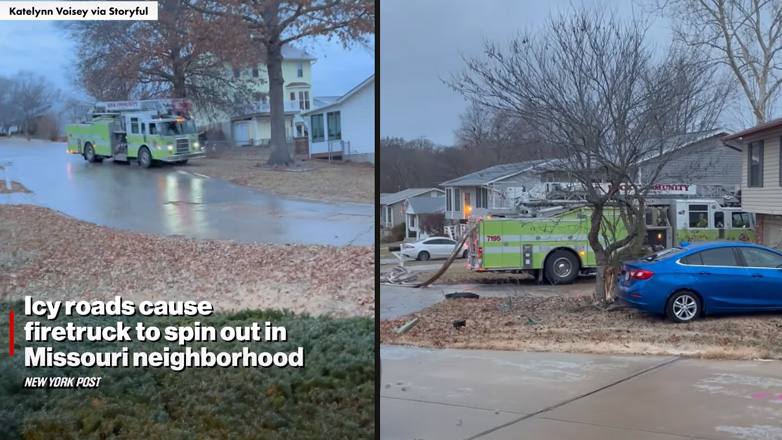 Πυροσβεστικό όχημα κάνει εντυπωσιακή είσοδο