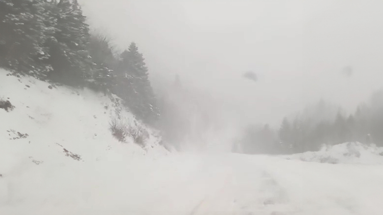 Χιονοκαταιγίδα στη Στενή Ευβοίας