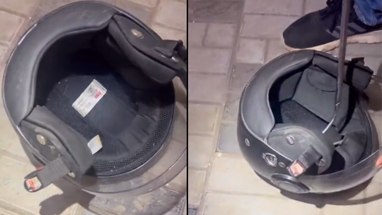 Έκπληξη μέσα σε κράνος