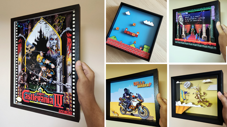 Ο Αντώνης Κιαουρτζής δημιουργεί τρισδιάστατους πίνακες με φόντο τις παιδικές μας αναμνήσεις