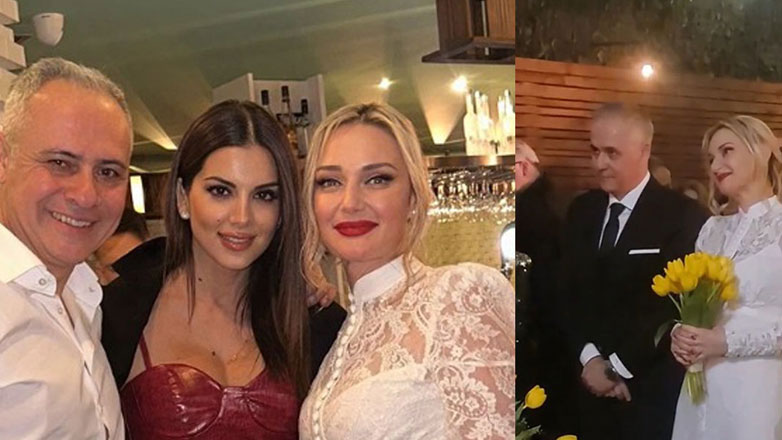 Η Σταματίνα Τσιμτσιλή στον γάμο της Μαριλούς Ρεπαπή με τον διευθυντή προγράμματος του ΑΝΤ1