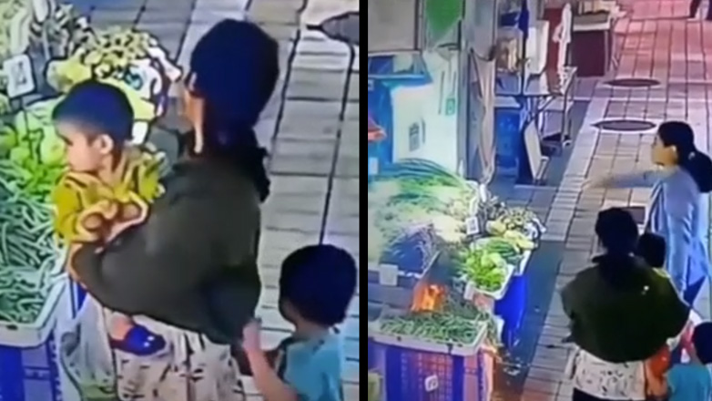 Παιδί βάζει φωτιά σε πάγκο λαχανικών