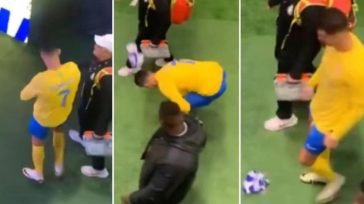 Οπαδός πέταξε κασκόλ της Αλ Χιλάλ στον Κριστιάνο Ρονάλντο και αυτός το έτριψε στα γεννητικά του όργανα!