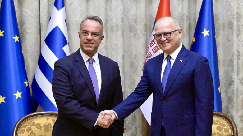 Συνάντηση του υπουργού Υποδομών και Μεταφορών Χρ. Σταϊκούρα με τον ομόλογό του της Σερβίας στο Βελιγράδι