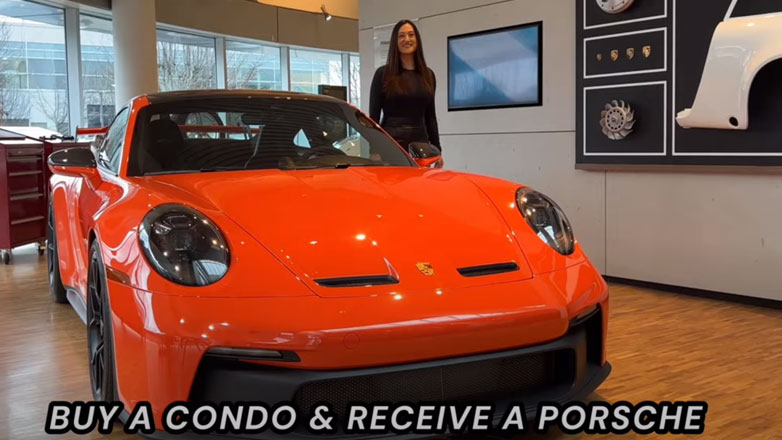 Πουλάνε διαμερίσματα (που δεν έχουν κτιστεί ακόμα) και κάνουν δώρο μία Porsche σε κάθε νέο ιδιοκτήτη