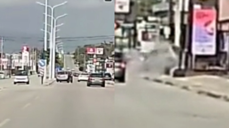 Πάτρα: Βίντεο με την τρελή πορεία αυτοκινήτου που πέφτει πάνω σε άλλο ΙΧ