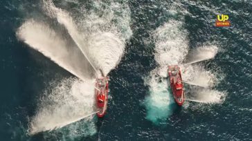 Πυροσβεστικό Σώμα Ελλάδος: Η εντυπωσιακή παραλαβή των υπερσύγχρονων νέων πλοίων από ψηλά