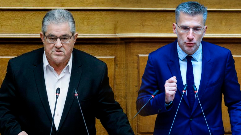 Αντιπαράθεση Κουτσούμπα-Σκέρτσου: «Απολιθωμένη η θέση του ΚΚΕ» – «Απαντά σε μας για να απολογηθεί στους βουλευτές της ΝΔ»
