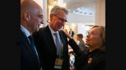 Συνάντηση Δένδια με Χ. Κλίντον και Τζ. Πάιατ