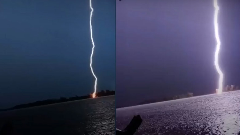 Τρομακτικός κεραυνός χτυπά δίπλα σε κατασκηνωτή