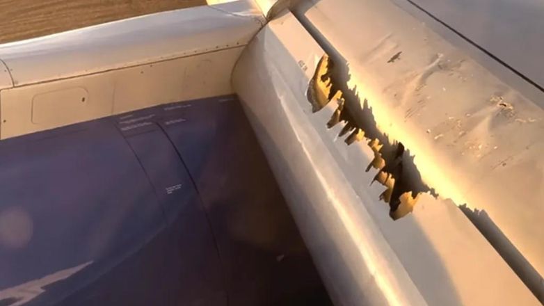 Επιβάτης κατέγραψε σοκαριστικό βίντεο με «φτερό που διαλύεται» εν ώρα πτήσης που κάνει αναγκαστική προσγείωση