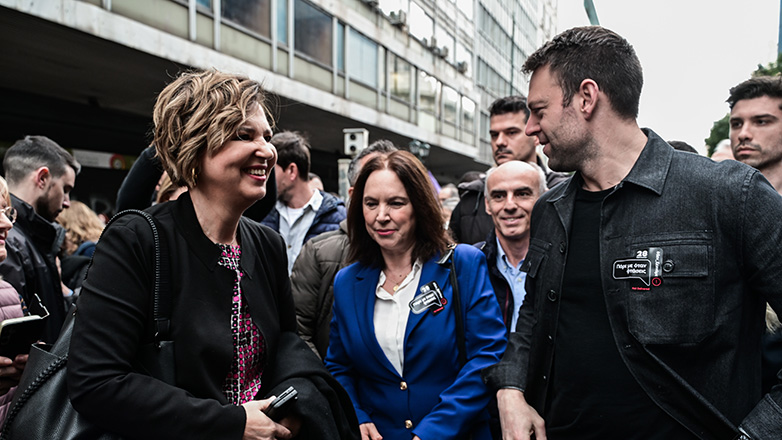 Κασσελάκης: Παρέα με τη Γεροβασίλη στην πορεία της ΑΔΕΔΥ