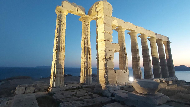 Σούνιο: Νέος φωτισμός ανάδειξης του Ναού του Ποσειδώνα