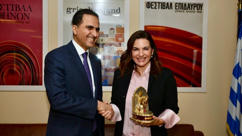 Συνάντηση Όλγας Κεφαλογιάννη με τον πρέσβη του Κατάρ