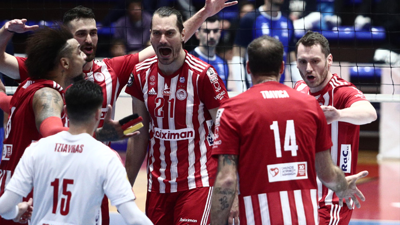 Βόλεϊ: Άνετη πρόκριση για τον Ολυμπιακό, 3-0 σετ την Κηφισιά στο Ζηρίνειο