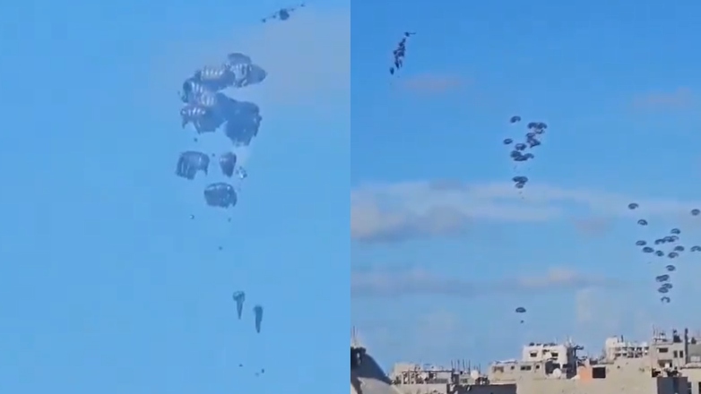 Γάζα: Πέντε νεκροί και 10 τραυματίες από πτώση κιβωτίων με ανθρωπιστική βοήθεια