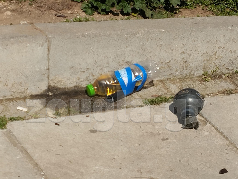 Άθικτη μολότοφ στην είσοδο της Πολυτεχνειούπολης