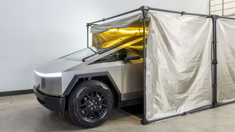 Ειδική κουκούλα για το Tesla Cybertruck που το προστατεύει από ηλεκτρομαγνητικό παλμό και χάκερς