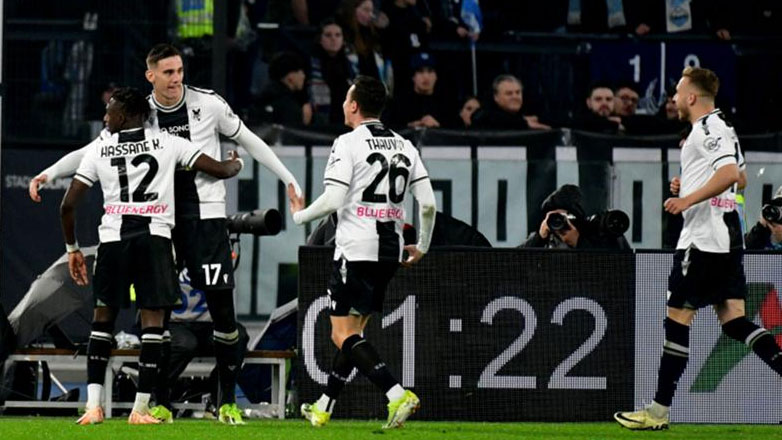 Ιταλία: Η Ουντινέζε πήρε διπλό… παραμονής, 2-1 τη Λάτσιο