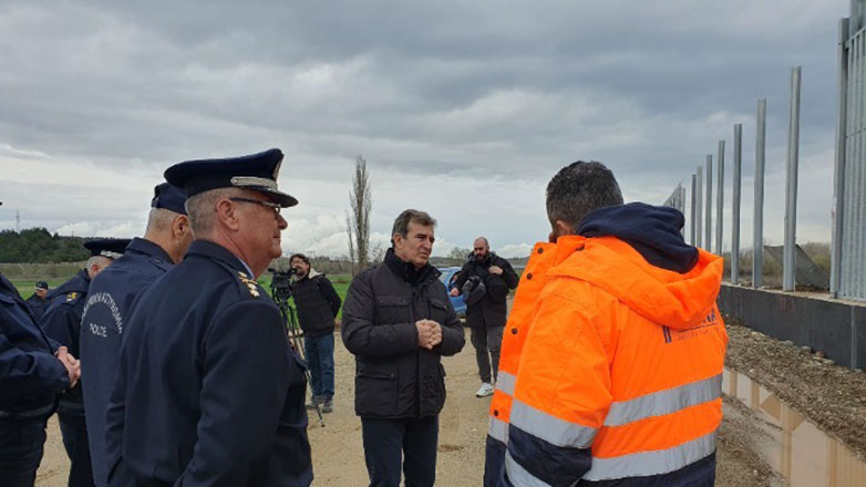 Αυτοψία Χρυσοχοΐδη στα έργα επέκτασης του φράχτη στον Έβρο