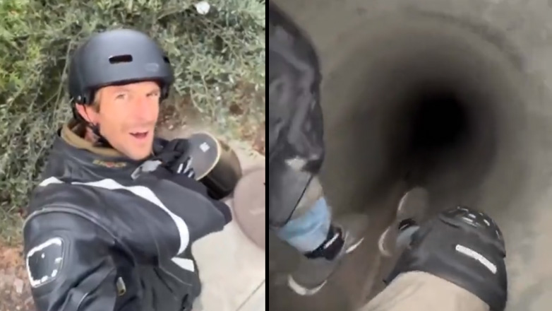 Κατάβαση με skate σε σωλήνα