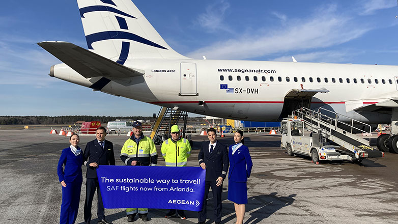 Η AEGEAN επεκτείνει το πρόγραμμα χρήσης Βιώσιμων Αεροπορικών Καυσίμων (SAF) στις πτήσεις της και στα αεροδρόμια της Ευρώπης