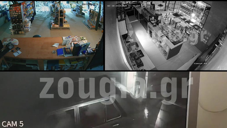 Βίντεο ντοκουμέντο από τη δράση σπείρας που «μπούκαρε» σε καταστήματα με ΙΧ