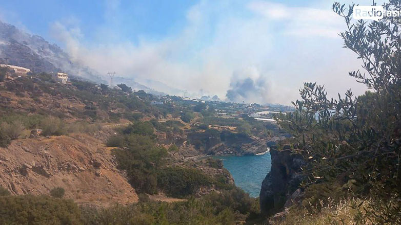 Kρήτη: Χωρίς ενεργό μέτωπο η φωτιά στο Λασίθι – Σε επιφυλακή η Πυροσβεστική