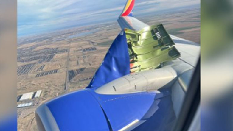 Αποκολλήθηκε εν πτήσει το κάλυμμα κινητήρα αεροσκάφους Boeing