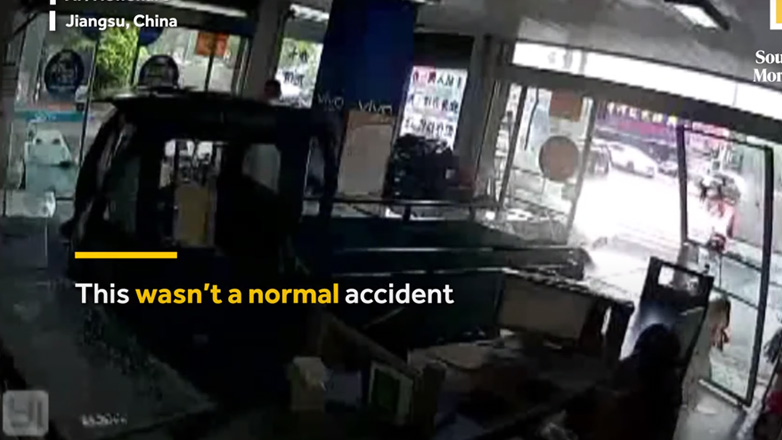 Σκύλος οδηγός μπαίνει σε κατάστημα