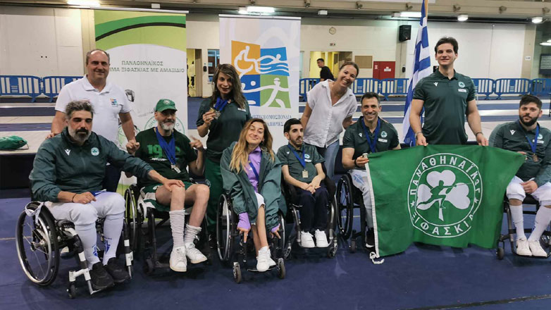 Ξιφασκία με αμαξίδιο: Ο Παναθηναϊκός ΑμεΑ επανέλαβε την περυσινή του επιτυχία στο Πανελλήνιο πρωτάθλημα