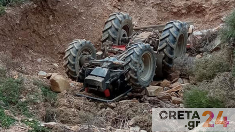 Ηράκλειο: Νεκρός 61χρονος που καταπλακώθηκε από το τρακτέρ του