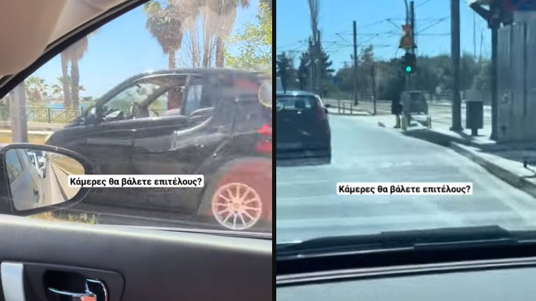 Ελλάδα 2024: Smart κινείται στις γραμμές του Τραμ γιατί ο δρόμος είχε… κίνηση