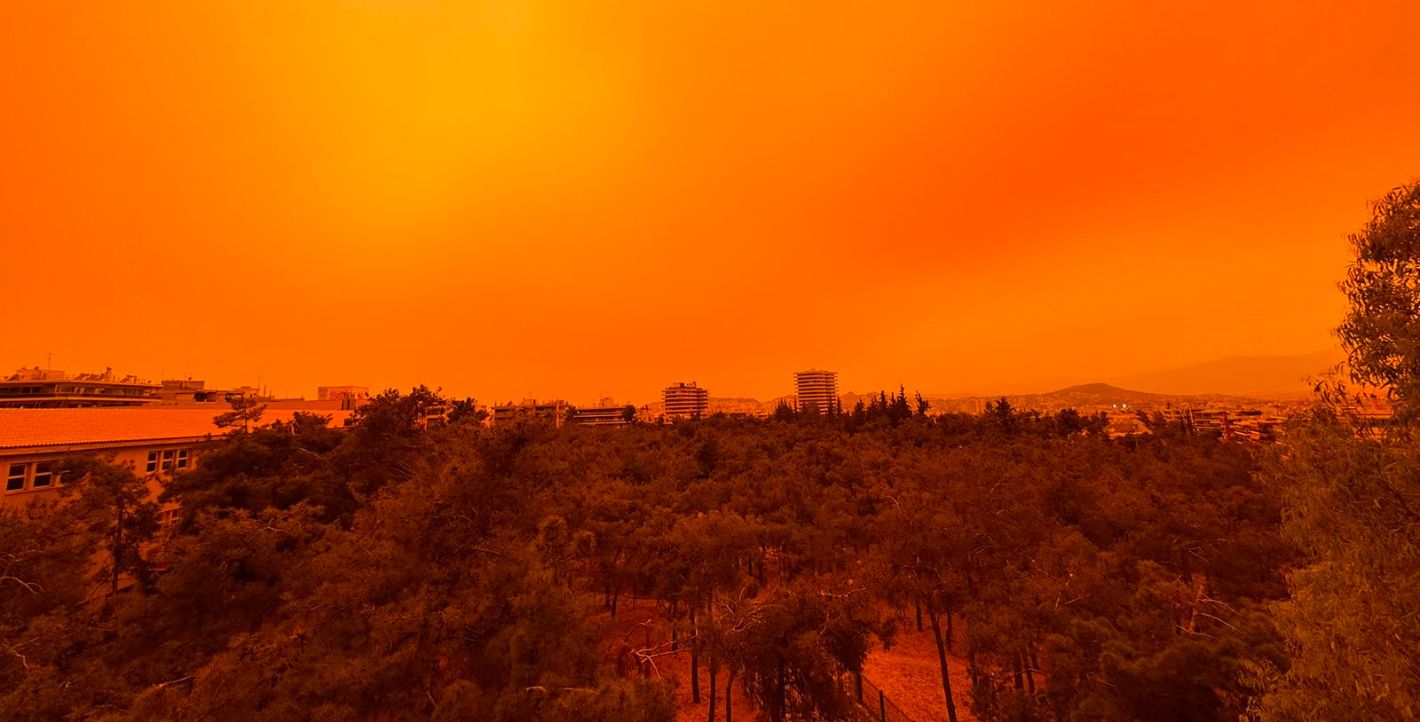 «Πνίγηκε» στην αφρικανική σκόνη η Αθήνα